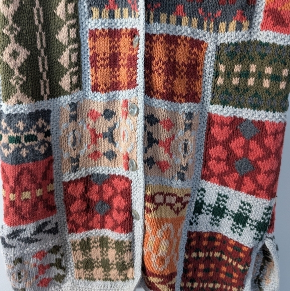 😃Van Heusen hand knitted long line vest sz M - Picture 3 of 8